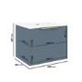 600mm Blue Wall Hung Vanity Unit with Gloss Basin - Sion
