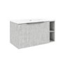 900mm Concrete Effect Wall Hung Vanity Unit with Basin - Sion