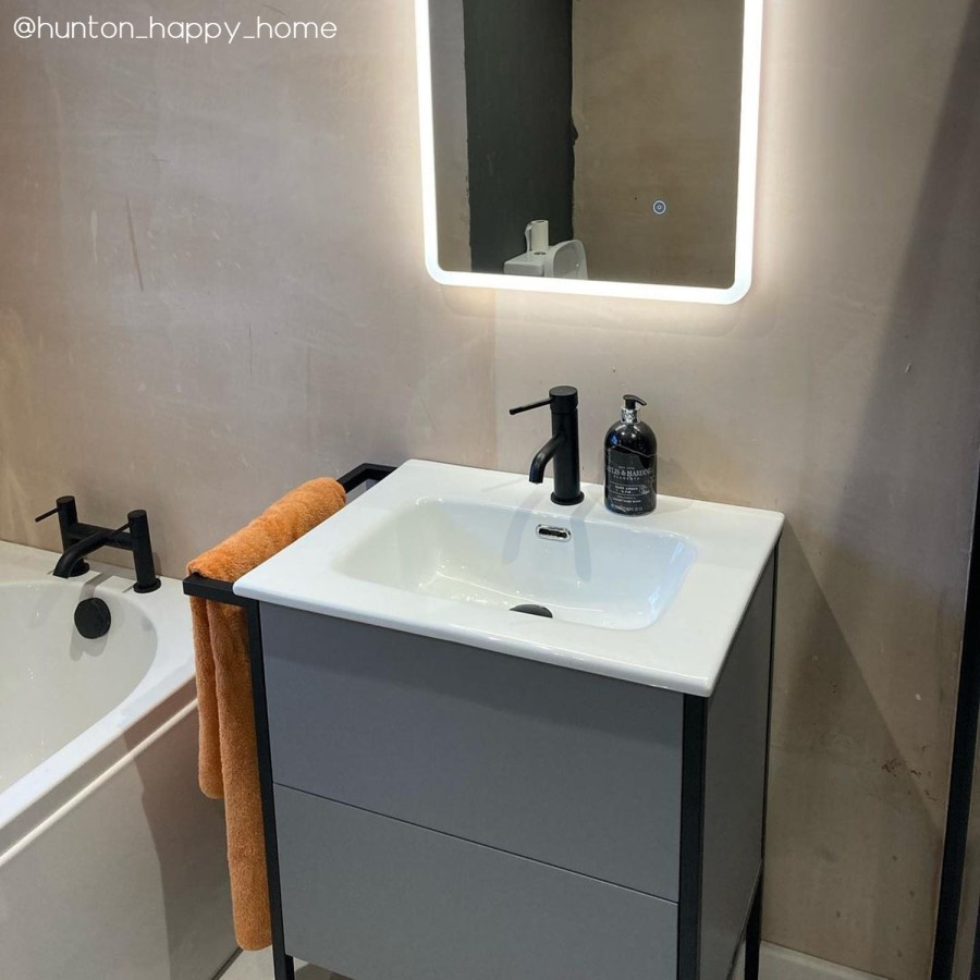 700mm Grey Freestanding Vanity Unit with Basin - Nero