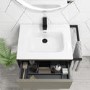 700mm Brown Freestanding Vanity Unit with Basin - Nero
