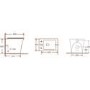 1100mm Concrete Effect Toilet and Sink Unit with Square Toilet - Sion