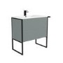 1000mm Grey Freestanding Vanity Unit with Basin - Nero