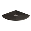 Silhouette Black Sparkle 900 x 900 Quadrant Ultra Low Profile Tray with waste