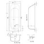 GRADE A2 - 1700 x 700 Colt Single Ended Steel Bath with 0 Tap Holes and Grips