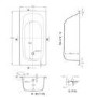 Single Ended Steel Bath with No Tap Holes - 1500 x 700mm