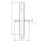 Chrome Towel Radiator 1600 x 600mm with Pipe Kit and Straight Valves - Sahara