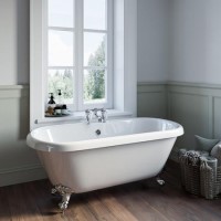 Traditional Chrome Freestanding Bath Suite with Toilet & Basin - Park Royal