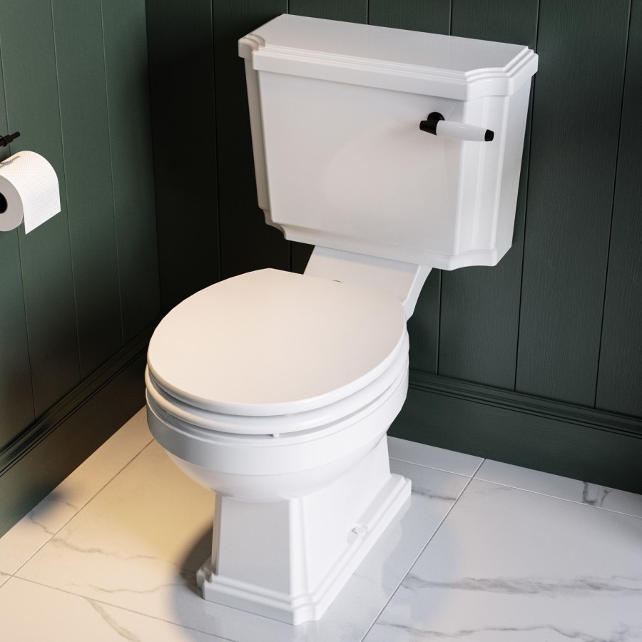 Traditional Black Freestanding Bath Suite with Toilet & Basin - Park Royal