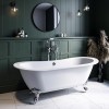 Freestanding Double Ended Bath Matt White with Chrome Feet 1700 x 745mm - Park Royal