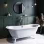 Freestanding Double Ended Slipper Bath with White Feet 1700 x 745mm - Park Royal