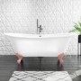 Freestanding Double Ended Slipper Bath with Pink Feet 1700 x 745mm - Park Royal