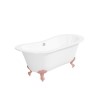 Freestanding Double Ended Slipper Bath with Pink Feet 1700 x 745mm - Park Royal
