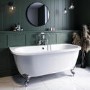 Freestanding Double Ended Back to Wall Bath with Chrome Feet 1700 x 745mm - Park Royal