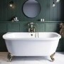 Freestanding Double Ended Back to Wall Bath with Brushed Brass Feet 1700 x 745mm - Park Royal