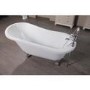 Freestanding Roll Top Slipper Bath With Chrome Feet - L1570 x W705mm - Park Royal