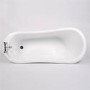 Freestanding Roll Top Slipper Bath With Chrome Feet - L1570 x W705mm - Park Royal