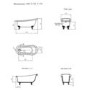 ALMOST PERFECT - Freestanding Single Ended Roll Top Slipper Bath with Chrome Feet 1555 x 725mm - Park Royal