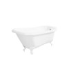 Freestanding Single Ended Roll Top Slipper Bath with White Feet 1550 x 725mm - Park Royal