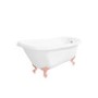 Freestanding Single Ended Roll Top Slipper Bath with Pink Feet 1550 x 725mm - Park Royal