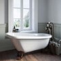 Freestanding Single Ended Roll Top Slipper Bath with Brushed Bronze Feet 1555 x 725mm - Park Royal