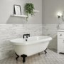 Freestanding Double Ended Roll Top Bath with Black Feet 1795 x 785mm - Park Royal