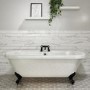 Freestanding Double Ended Roll Top Bath with Black Feet 1795 x 785mm - Park Royal