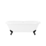 Freestanding Double Ended Roll Top Bath with Black Feet 1795 x 785mm - Park Royal