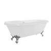 Grade A2 - Freestanding Double Ended Roll Top Bath with Chrome Feet 1515 x 740mm - Park Royal