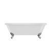Grade A2 - Freestanding Double Ended Roll Top Bath with Chrome Feet 1515 x 740mm - Park Royal