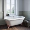 Freestanding Double Ended Roll Top Bath with Pink Feet 1690 x 740mm - Park Royal