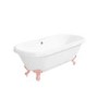 Freestanding Double Ended Roll Top Bath with Pink Feet 1795 x 785mm - Park Royal