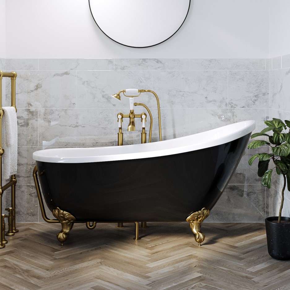 slipper bath black