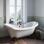 Freestanding Double Ended Roll Top Bath with Bronze Feet 1750 x 740mm - Park Royal