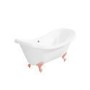 Freestanding Double Ended Roll Top Bath with Pink Feet 1750 x 740mm - Park Royal