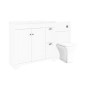 1400mm Toilet and Basin Combination Unit - Modern Toilet - White - Baxenden