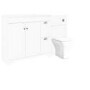 1400mm Toilet and Basin Combination Unit - Modern Toilet - White - Baxenden