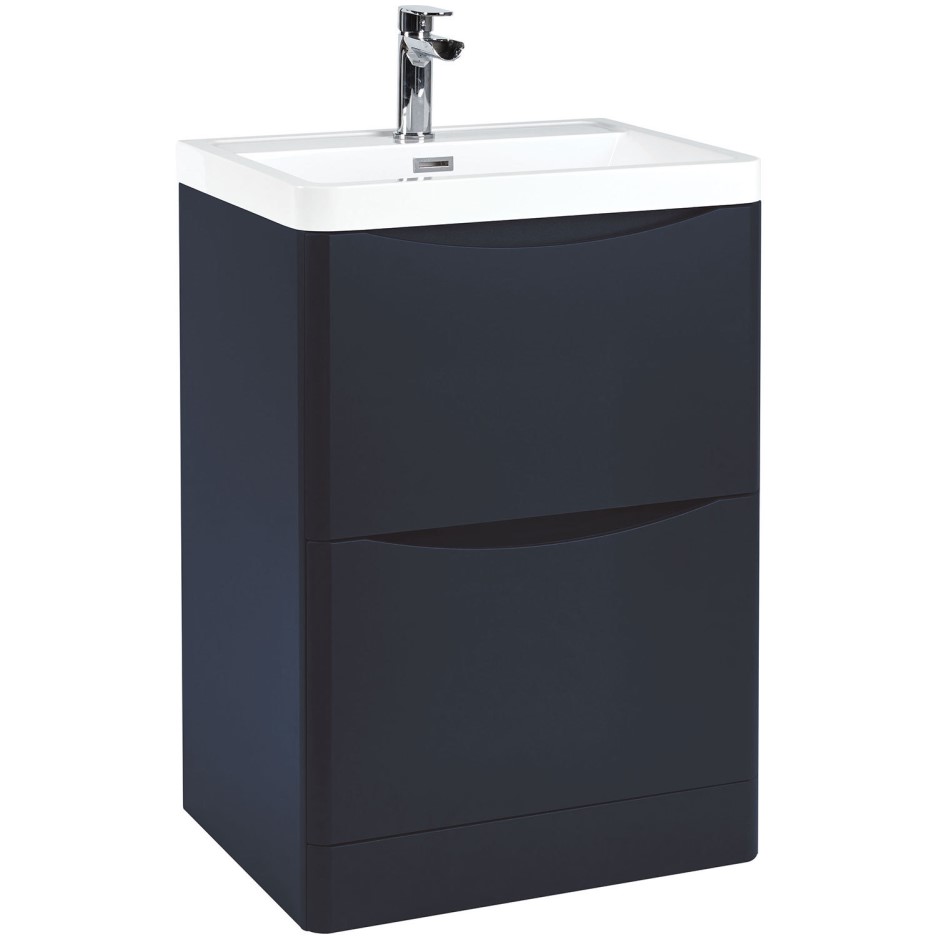 blue vanity unit 600mm