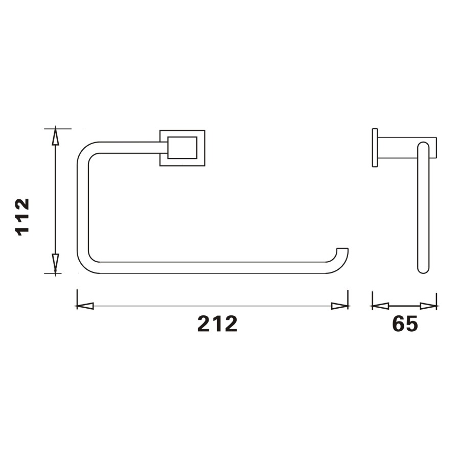 3 Piece Matt Black Bathroom Accessory Set - Arissa