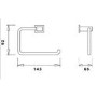 3 Piece Matt Black Bathroom Accessory Set - Arissa