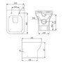1100mm White Toilet and Sink Unit Right Hand with Square Toilet- Florence