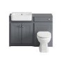 Toilet and Basin Combination Unit - 2 Door - Grey - Traditional- Westbury