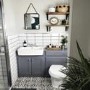 Toilet and Basin Combination Unit - 2 Door - Grey - Traditional- Westbury