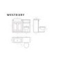Toilet and Basin Combination Unit - 2 Door - Grey - Traditional- Westbury
