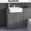 Toilet Basin and Storage Combination Unit - Grey - Traditonal - Westbury