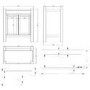 600mm Freestanding Grey Vanity Unit with Basin - Avebury