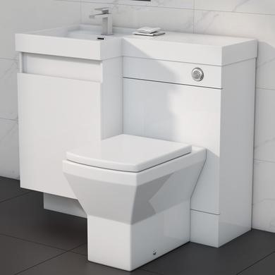 900mm White Toilet And Sink Unit Left Hand With Square Agora Better Bathrooms - What Is Another Word For A Bathroom Vanity Unit With Shower And Toilet