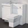 GRADE A1 -  White Basin Vanity Unit and Toilet Unit - Agora