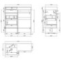 900mm White Toilet and Sink Unit Left Hand with Square Toilet- Agora