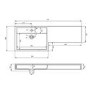 900mm White Toilet and Sink Unit Left Hand with Square Toilet- Agora