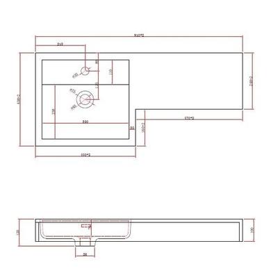 Grade A1 - 900mm White Toilet and Sink Unit Left Hand with Round Toilet - Agora